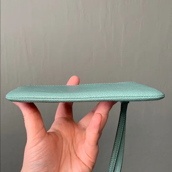 BUNDLE - EUC - Coach Corner Zip Wristlet in Light Blue/Green - Picture 6 of 14